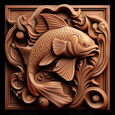 3D model st Cherry puntius fish (STL)